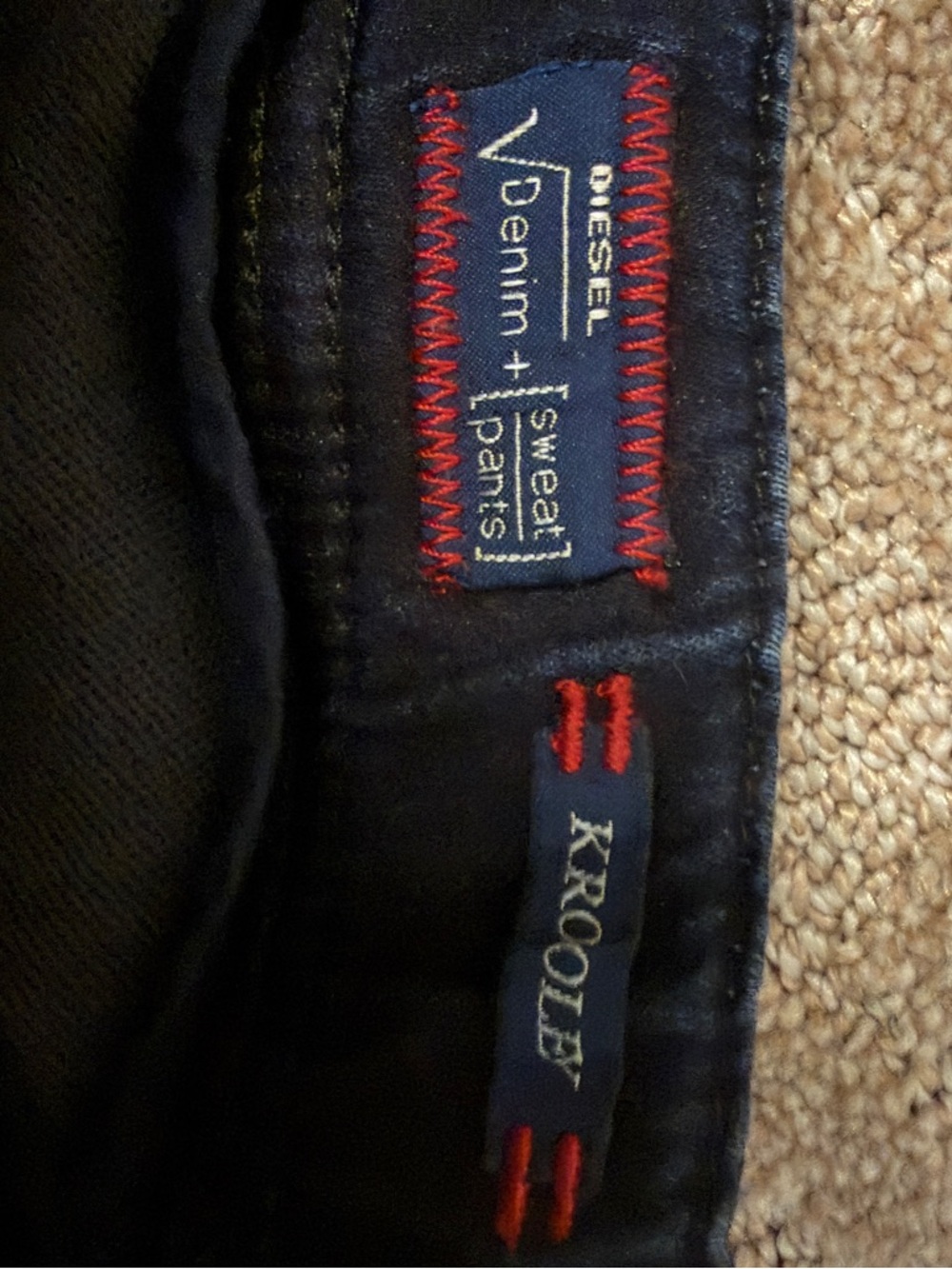 Diesel Krooley Denim Sweat Pants - Picture 3 of 6